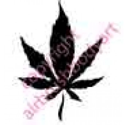 0223 hemp leaf re-usable stencil